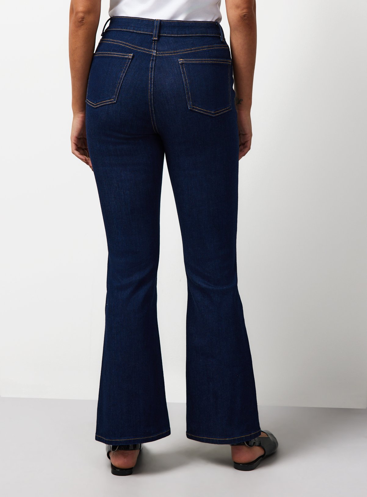 Dark Denim High Rise Slim Fit Flared Jeans 20R - Image 4 thumbnail
